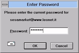 Inserimento Password per Check Mail